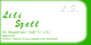 lili szell business card